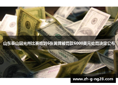 山东泰山因光州比赛吃到6张黄牌被罚款6000美元处罚决定公布